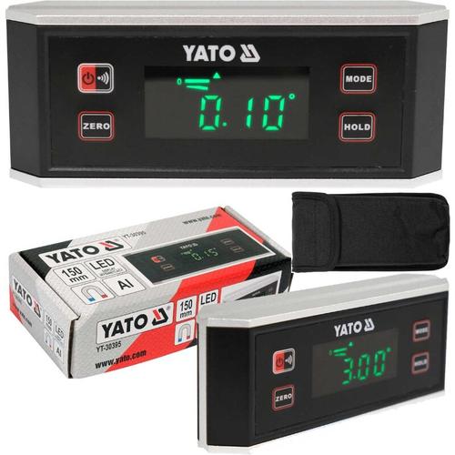 Nivela electronica YATO YT-30395, 150 mm, LED, Ecran LCD, Negru