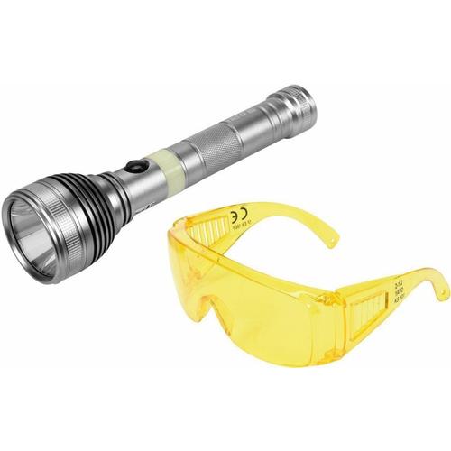 Lanterna UV YATO YT-08588, 3W, set cu ochelari, 18,9x5,5cm, pentru diagnosticare climatizare si cautare chihlimbar