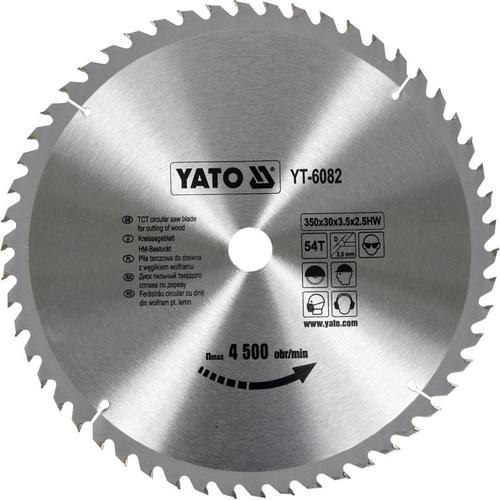 Disc circular lemn Yato YT-6082, 350X30X3.5mm, 54 dinti