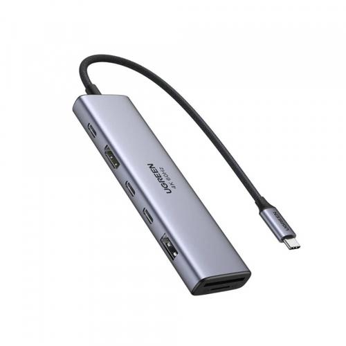 Hub USB-C UGREEN CM511 (45521), 1 x USB-A 3.2 - 3 x USB-C - 1 x HDMI - 1 x SD - 1 x microSD (Gri)