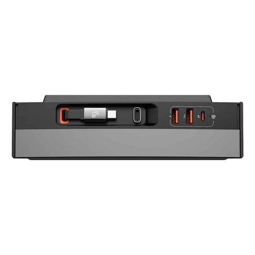Statie de andocare auto Baseus T-Space Abs/Aluminiu, Hub pentru masina Tesla, 45W (Negru/Gri)