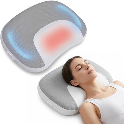 Perna de masaj cervical si lombar iHunt SPA DreamRelax 4D Pillow, Masaj prin framantare 4D, Incalzire infrarosu, Auto & Acasa