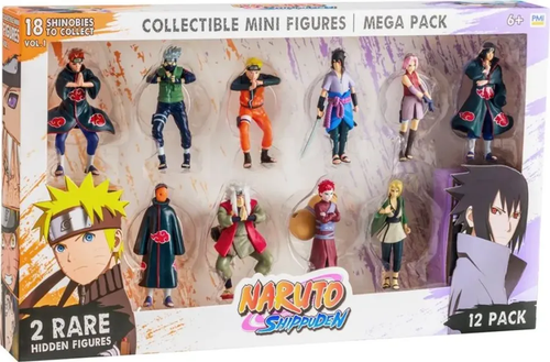 Set 12 Figurine P.M.I. Kids World Naruto Shippuden, 6 Ani+ (Multicolor)