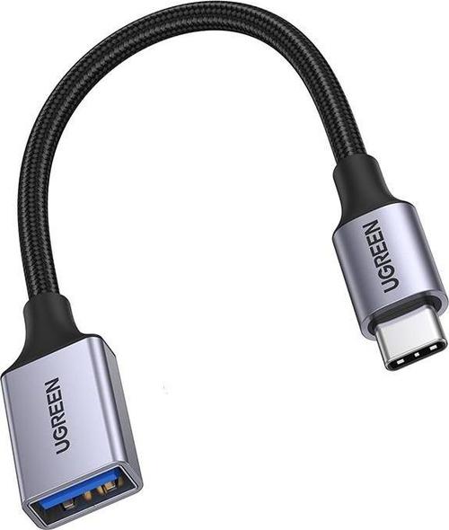 Adaptor USB Ugreen US378, USB la USB Type-C (Gri)