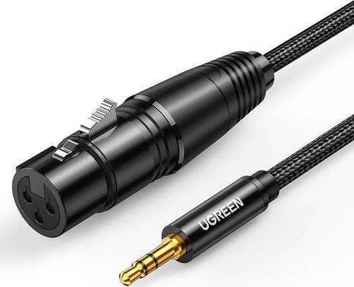 Cablu audio Ugreen UGR984BLK, Jack 3.5mm la XLR, 2m (Negru)