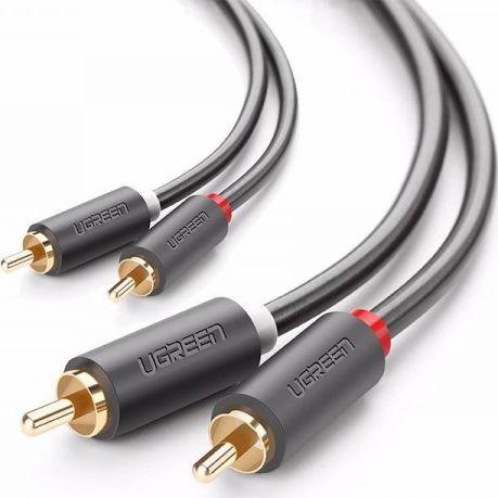 Cablu audio Ugreen UGR313BLK, RCAx2 la RCAx2, 1m
