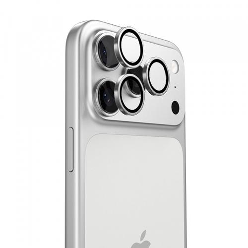 Folie de protectie Camera Spate Torras Lensguard pentru Apple iPhone 17 Pro Max / 17 Pro, Sticla Securizata, Argintie