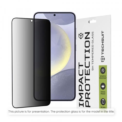 Folie de protectie Ecran Privacy Techsuit pentru Xiaomi Poco F7, Sticla Securizata, Full Glue, 111D