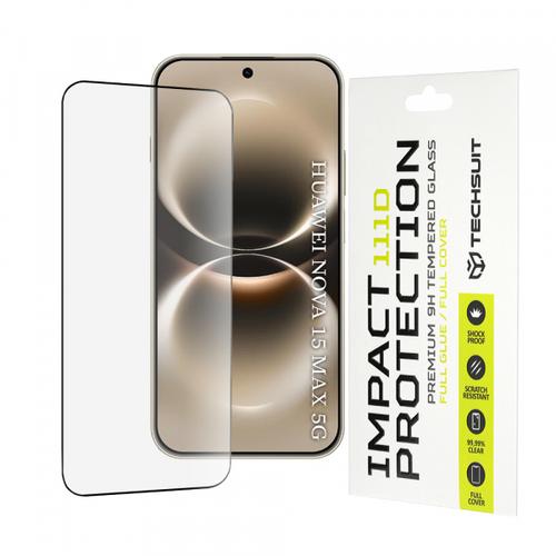 Folie de protectie Ecran Techsuit pentru Huawei nova 15 Max, Sticla Securizata, Full Glue, 111D, Neagra