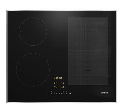 Plita incorporabila Miele KM 7466 FR 125 Edition, Inductie, PowerFlex, ComfortSelect, TwinBooster, Con@ctivity, Miele@home (Negru)
