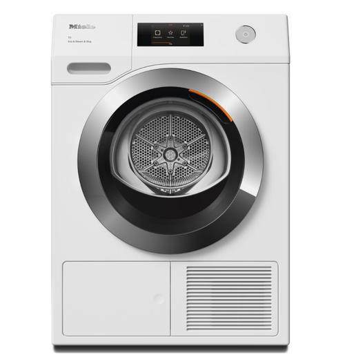 Uscator de rufe Miele TCR 790 WP, Pompa de caldura, 9 kg, Clasa C, M Touch, SteamFinish, SilenceDrum (Alb)
