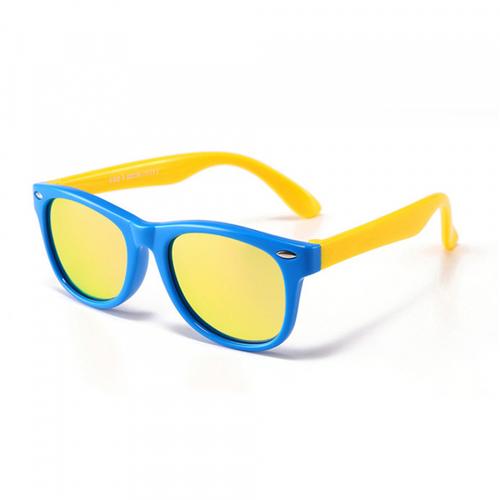 Ochelari De Soare Copii Techsuit D802, Polarizati, Protectie UV, Albastri/Galbeni