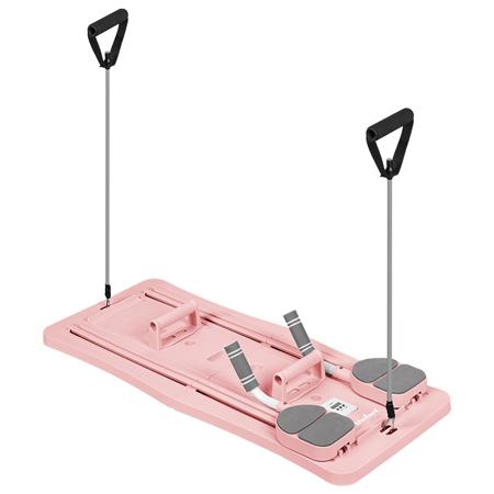 Placa pilates 9 in 1 REBEL ACTIVE RBA-3069-PK, greutate maxima 150 kg, Roz