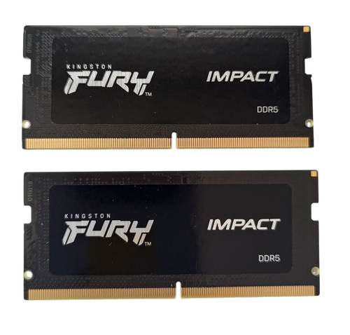 Memorii laptop Kingston FURY Impact, 32GB(2x16GB), DDR5, 4800MHz, CL38, 1.1v, Dual Channel Kit