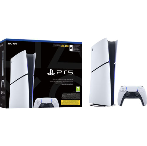 Consola PlayStation 5 Digital Edition (PS5) Slim, 825GB SSD (Alb)