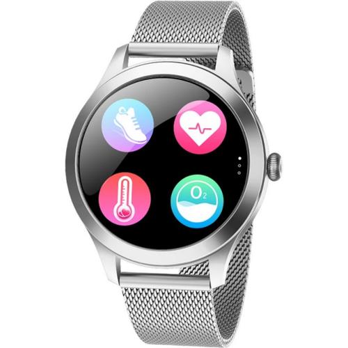 Smartwatch Maxcom FW42, ecran  TFT 1.09”, IP68, bratara metalica, Bluetooth,  Android / iOS (Argintiu)