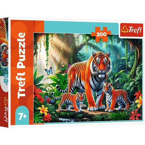 Puzzle pentru copii Trefl din 200 piese- Obiceiurile tigrilor