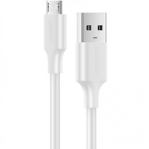 Cablu Date si Incarcare USB la MicroUSB UGREEN US289, 1.5 m, Alb