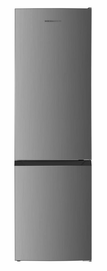 Combina frigorifica Heinner HC-HM262XE++, 262 l, Clasa E, Control electronic, Iluminare LED, 180 cm (Inox)