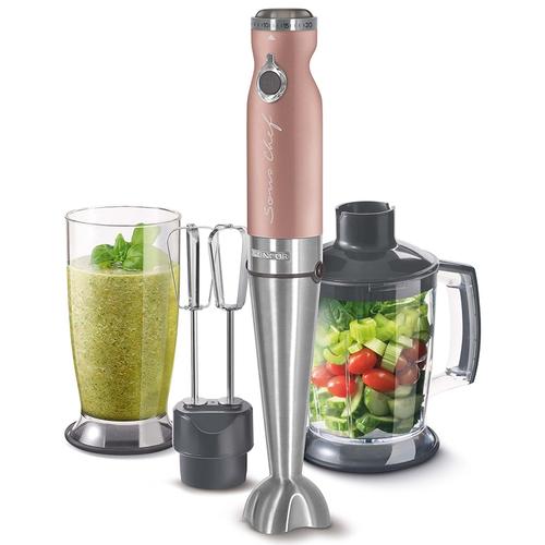 Blender vertical Sencor 4in1 SHB5605RS-E, 1200 W, 20 viteze, Pahar 800 ml, Tocator 250 ml (Roz)
