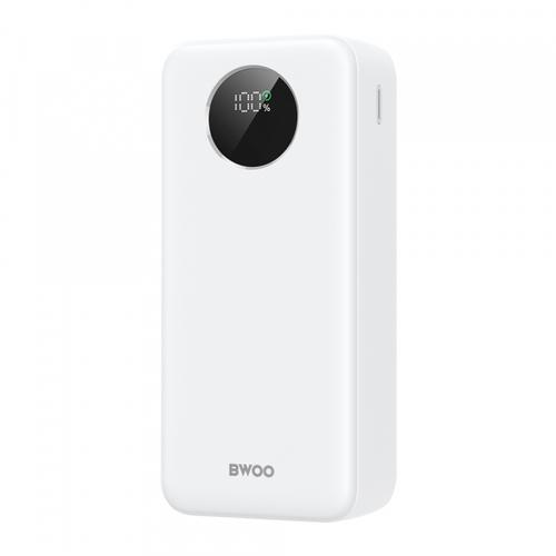 Baterie Externa BWOO BO-P64, 30000mAh, 22.5W, QC + PD, 1 x USB-C - 2 x USB-A (Alb)