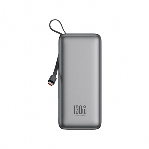 Baterie Externa XO Design PR268, 20000mAh, 130W, QC + PD, 1 x USB-A - 2 x USB-C (Gri)