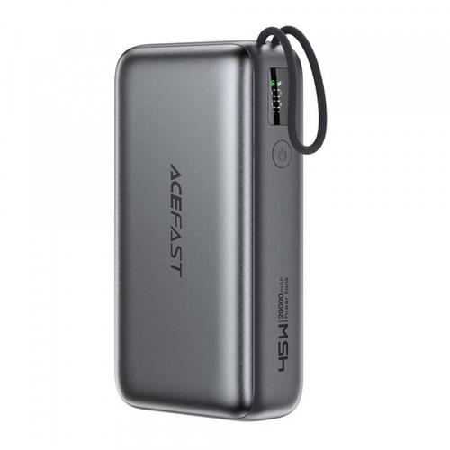 Baterie Externa Acefast M34, 20000mAh, 45W, QC + PD , 1 x  USB-A - 2 x USB-C (Gri)