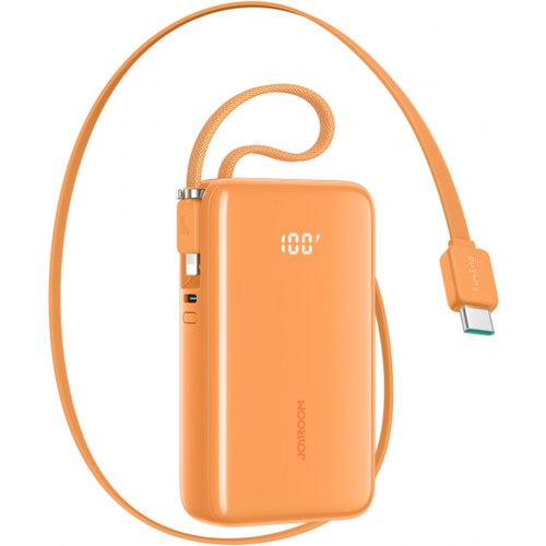 Baterie Externa Joyroom JR-PR2L, 10000mAh, 35W, QC + PD, 1 x Lightning - 2 x USB-C (Portocaliu)
