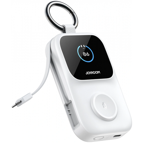 Baterie Externa Wireless Joyroom JR-W19, 5000mAh, 20W, QC + PD, 1 x Lightning - 1 x QI - 2 x USB-C (Alb)