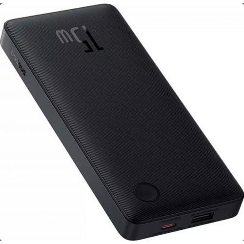 Acumulator extern Baseus Airpow Lite, 10000mAh, 15W, 1 x USB-A, 1x USB Type-C, total 3A, include cablu 30cm USB la USB Type-C (Negru)