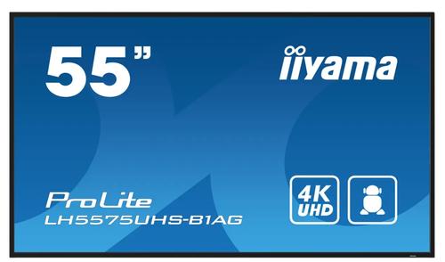 Ecran Profesional IPS LED iiyama ProLite 54.6inch LH5575UHS-B1AG, UHD (3840 x 2160), HDMI, DisplayPort, Boxe (Negru)