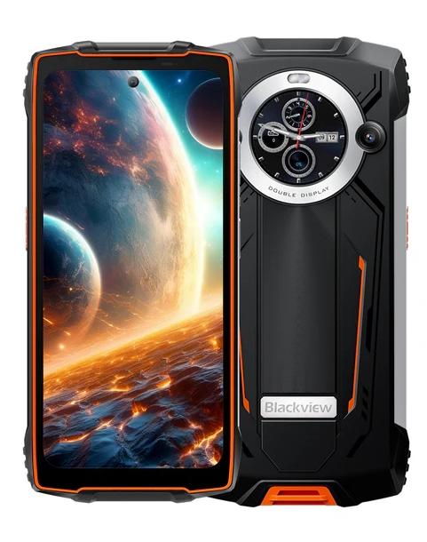 Telefon Mobil Blackview BV8200, Procesor Mediatek Helio G100 Octa-Core, Ecran IPS LCD 6.5inch, 12GB RAM, 256GB Flash, Camera Duala 50 + 13 MP, Wi-Fi, 4G, Dual Sim, Android (Negru/Portocaliu)