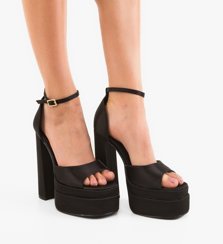 Sandale cu toc Haynes Negre
