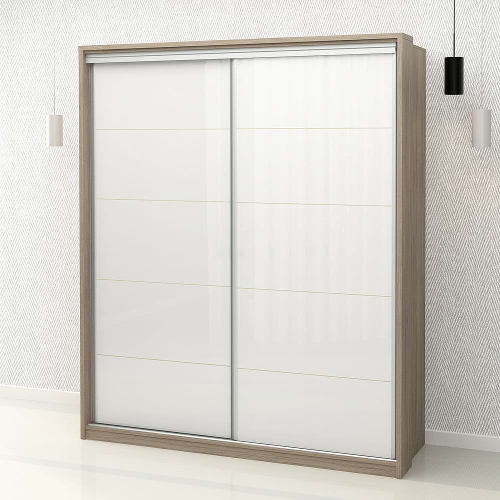 Dulap usi glisante PRIMAVERA MDF Alb lucios
