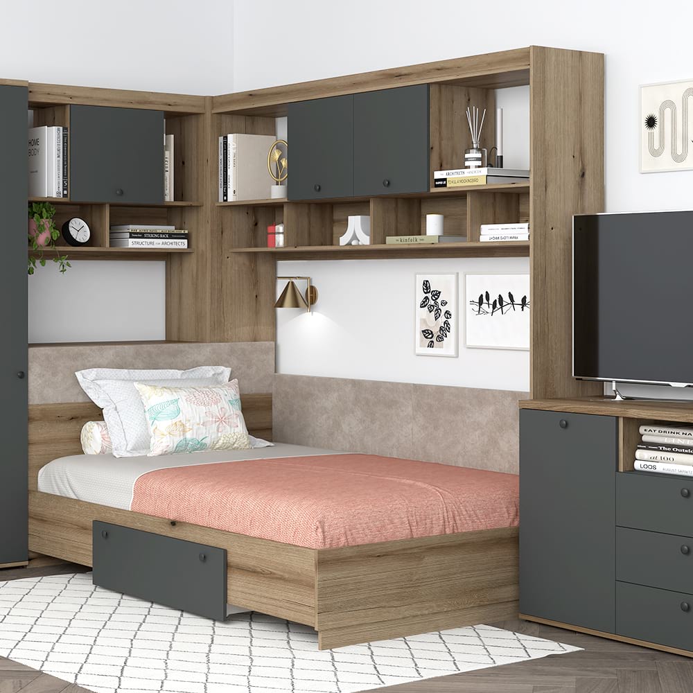 Dormitor complet AMBRO 11 cu comoda si saltea inclusa