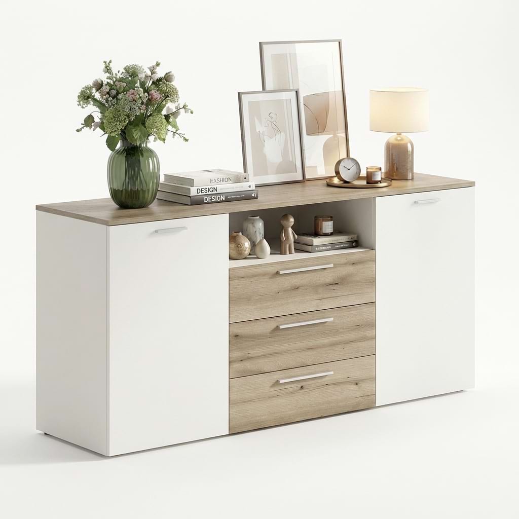 Comoda TV living ARONA, 2 usi 3 sertare