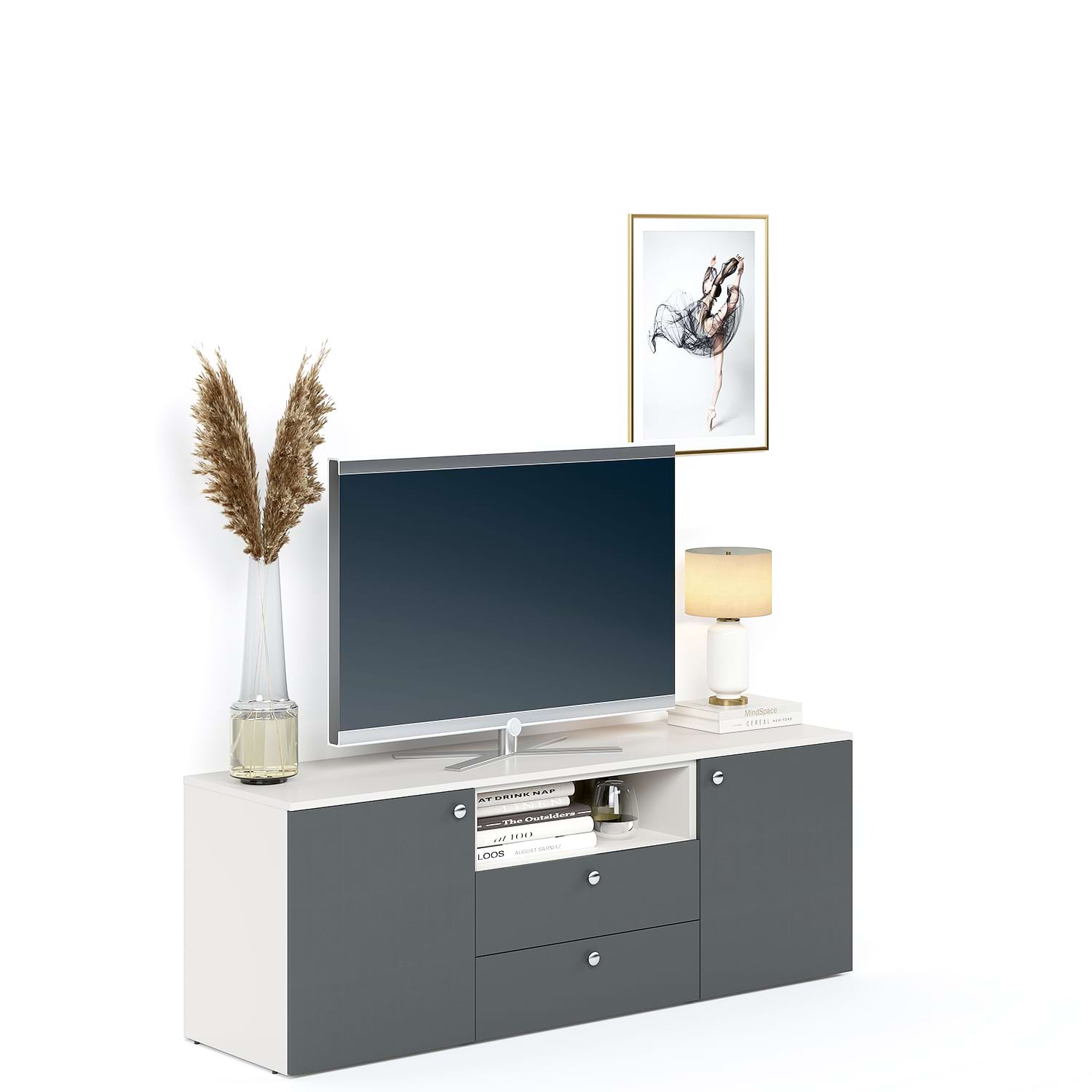 Comoda TV ARONA, 2 usi 2 sertare