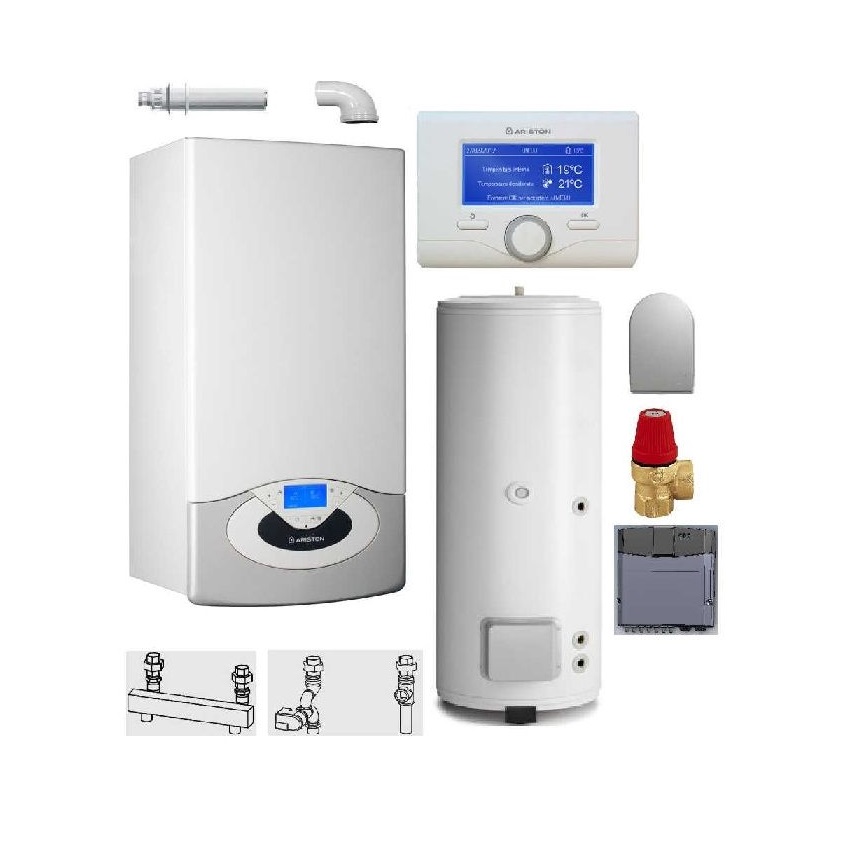 Pachet Centrala termica in condensare Genus Premium HP Evo 45 cu boiler BC1S 300 L