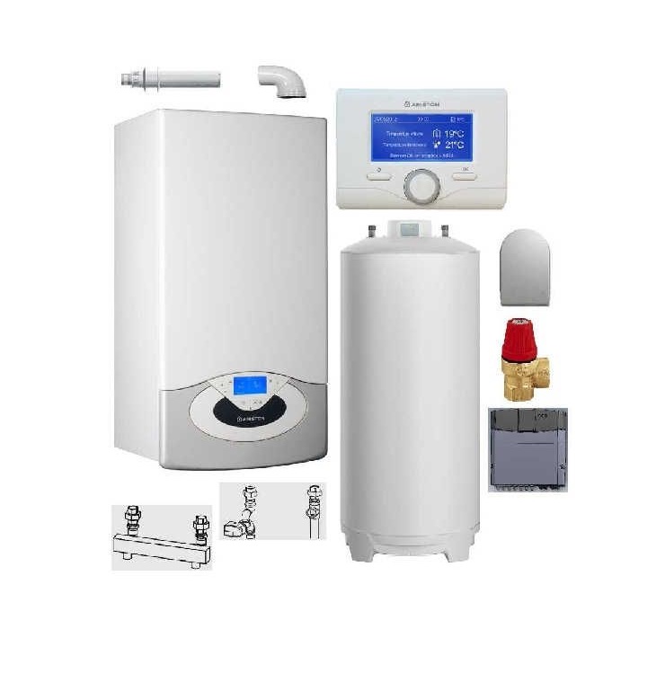 Pachet Centrala termica in condensare Genus Premium HP Evo 65 cu boiler BCH 200 L