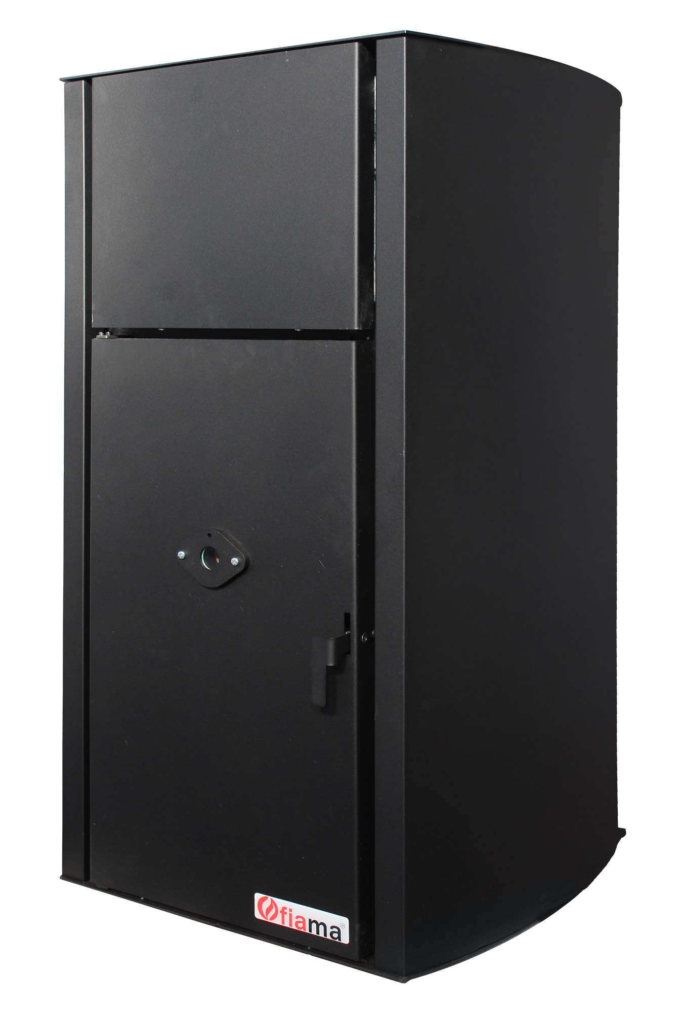 Centrala pe peleti Fornello Fiama Confort B 25 kw, complet echipata pentru incalzire, pompa, vas expansiune, automatizare, buncar peleti 25 kg,  tiraj fortat, culoare Black, aprindere automata, pana la 160 mp