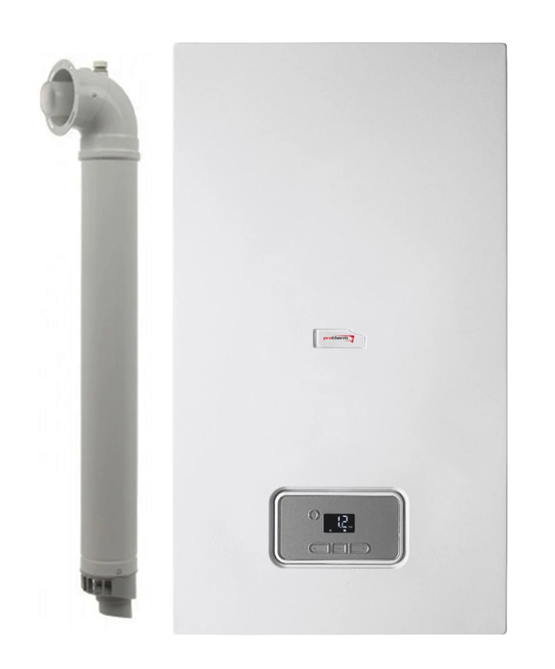 Centrala termica murala cu condensare Protherm Leopard Condens 28KTV, 28 kW, pentru incalzire si apa calda menajera, kit evacuare inclus