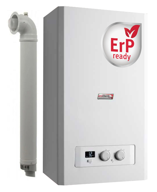 Centrala termica murala cu condensare Protherm Lynx Condens 25 kW, pentru incalzire si apa calda menajera, kit evacuare inclus