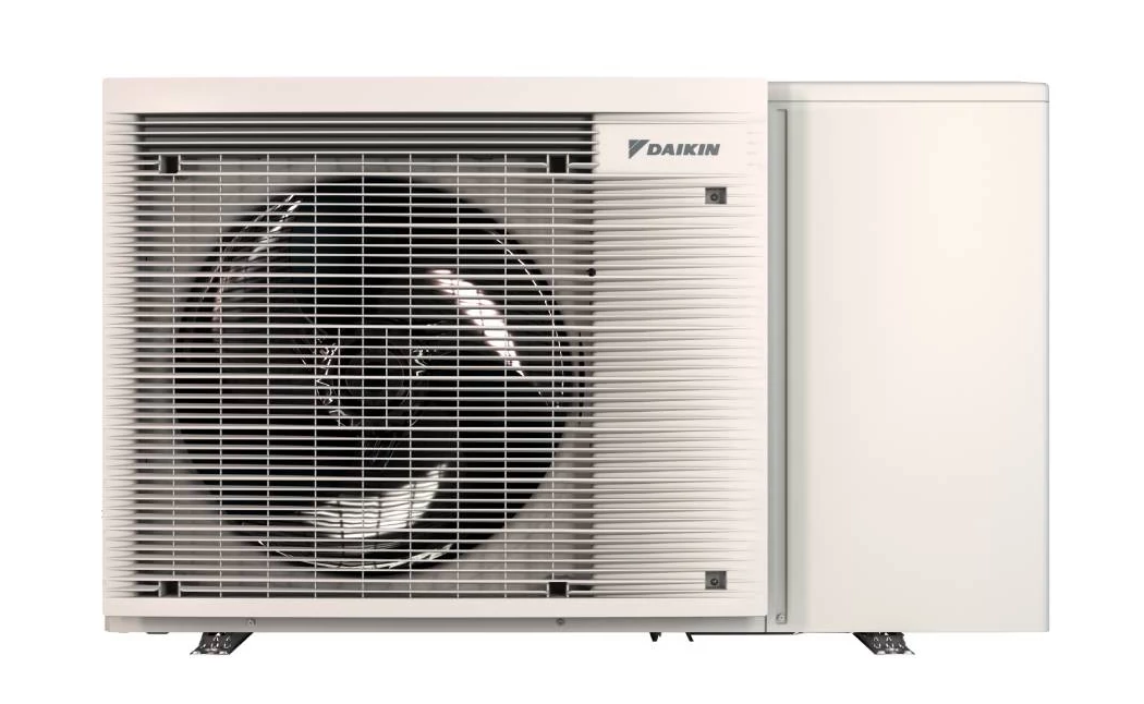 Pompa de caldura Aer-Apa, monobloc pentru incalzire si racire, Daikin 8 kW Altherma 3 M EBLA08E3V3, cu incalzitor electric rezerva de 3 kW, MONOFAZAT