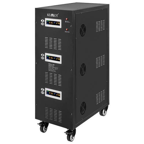 Stabilizator servomotor trifazat KEMOT PROavr-80k, 80000 VA, Afisaj LCD (Negru)