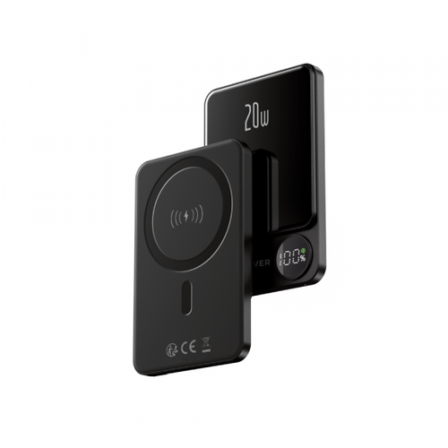 Baterie Externa Wireless Forever MATB-200, 5000mAh, 20W, PD + FQI, 1 x QI - 1 x USB-C, Neagra
