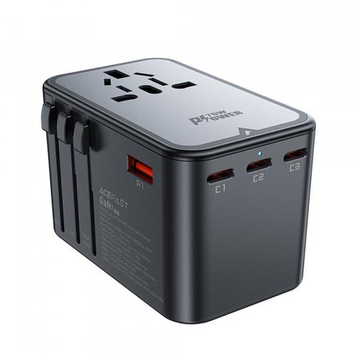 Incarcator Retea Acefast Travel Z1, 75W, 3.35A, 2 x USB-A - 3 x USB-C (Negru)