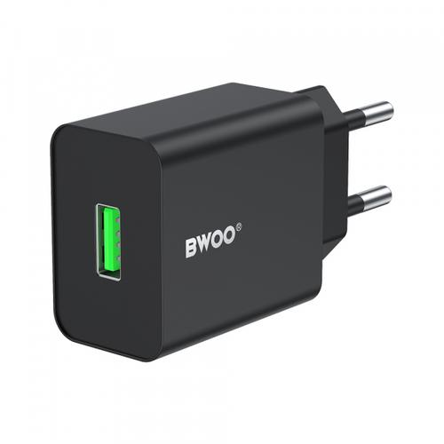 Incarcator Retea BWOO CDA249, 12W, 2.4A, 1 x USB-A (Negru)