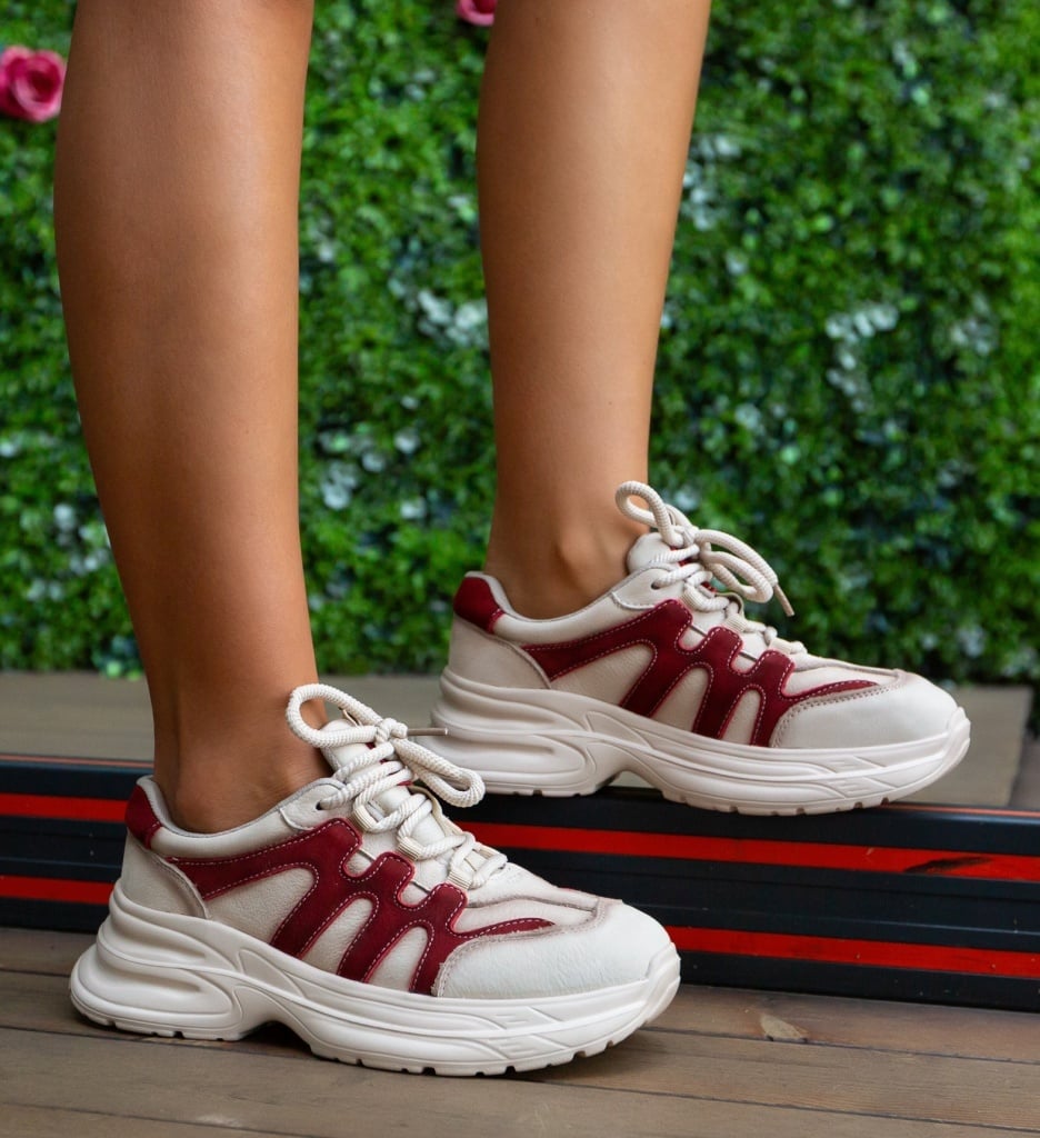 Sneakers dama Iman Bej 3