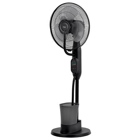 Ventilator cu pulverizare Teesa TSA8067, 3 viteze, 3 setari volum de ceata, Temporizator, Oscilatie automata, 5 Roti de transport (Negru)