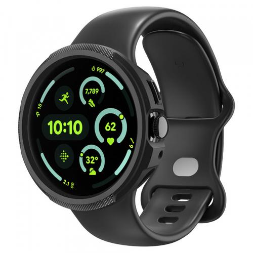 Husa Spigen ACS09483 Liquid Air pentru Google Pixel Watch 4 41mm, Neagra Mata